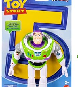 Mattel Disney · Pixar Toy Story 5 Figurine articulée Buzz l’Éclair de 18 cm avec 10 Points d’Articulation et détails fidèles au Film, JKV15